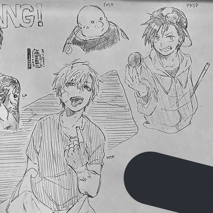 前描いてた擬人化と版権らくがき 