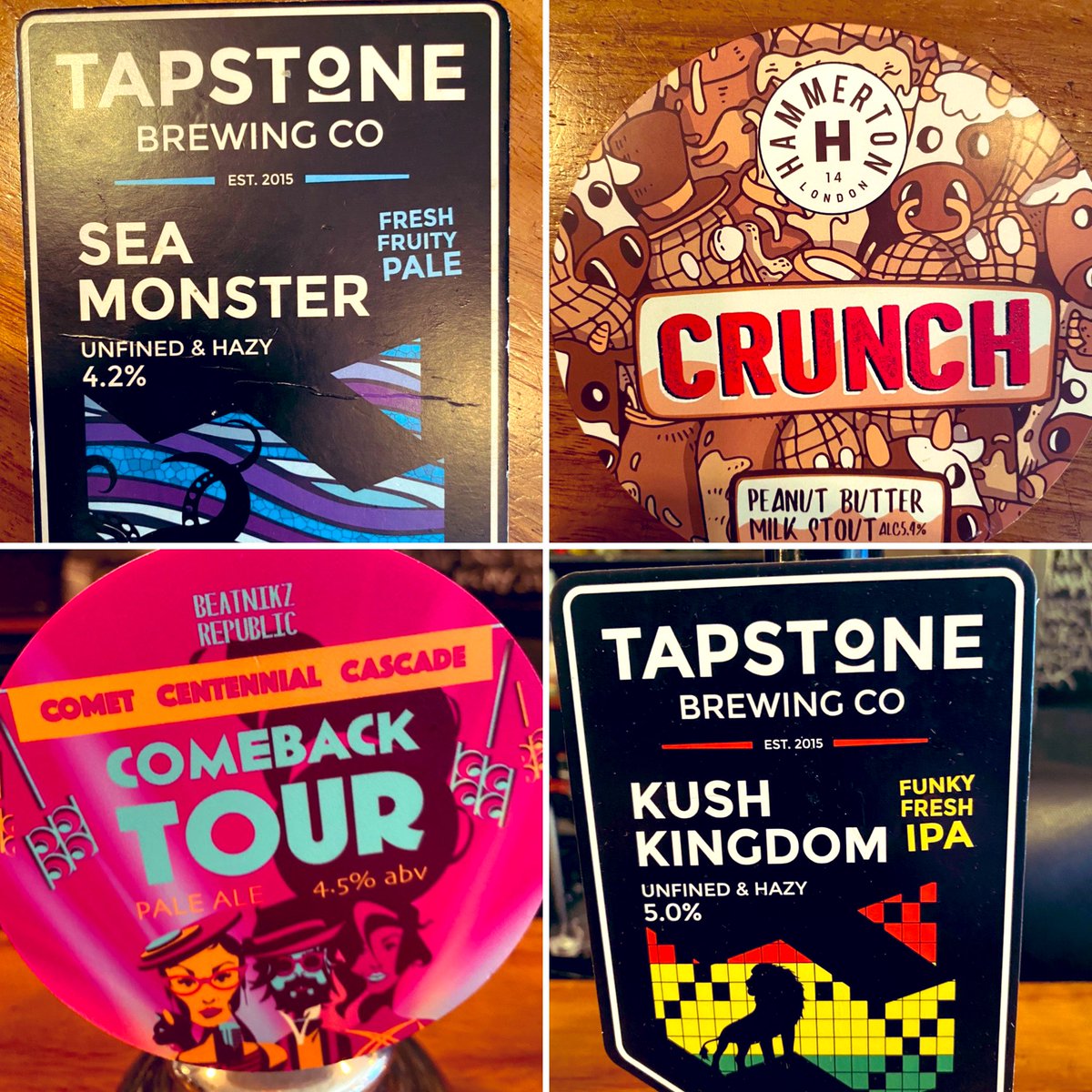 DukesHighgate's tweet image. Sunday cask @UleyBrewery @HammertonBrew (crunch on cask!) @Vibrant_Forest @BeatnikzRep @FivePointsBrew @TapstoneBrewCo @UmbrellaBrewing @SeaCiderSussex