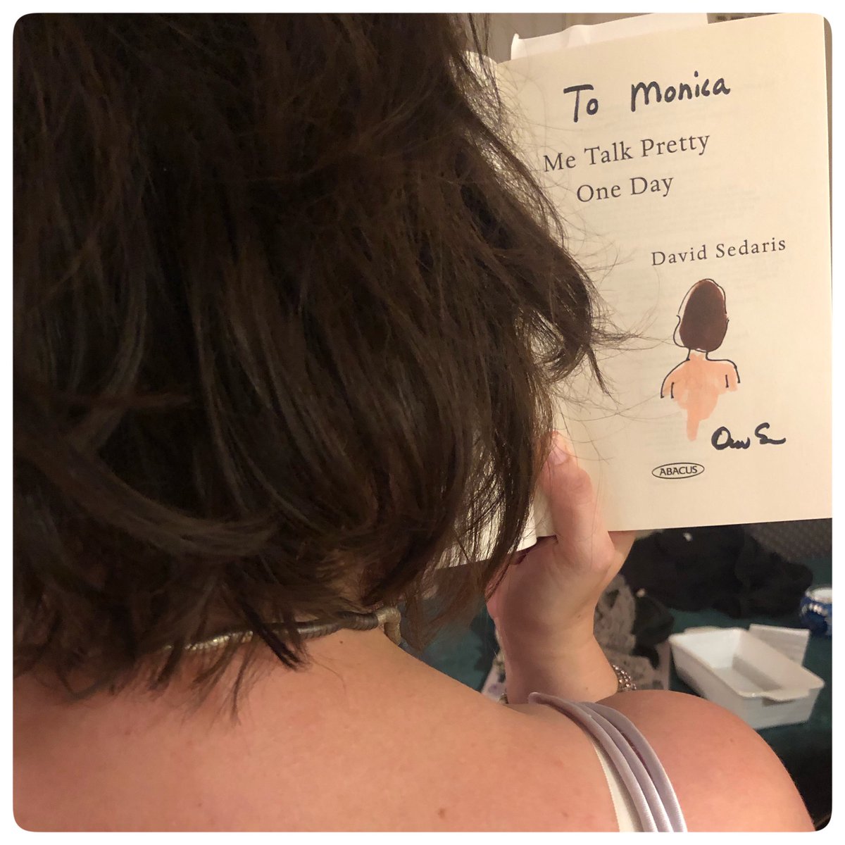 Mosmondesign's tweet photo. Great show! I love my signed autograph from David. “Monica, here’s a picture of you naked from the back” David Sedaris.
#wearecanberra #canberra #comedy #writer #sytirical #mosmondesign #davidsedaris #davidsedarissignedbook #humour #canberratheatre https://t.co/TcYXCZFn4C