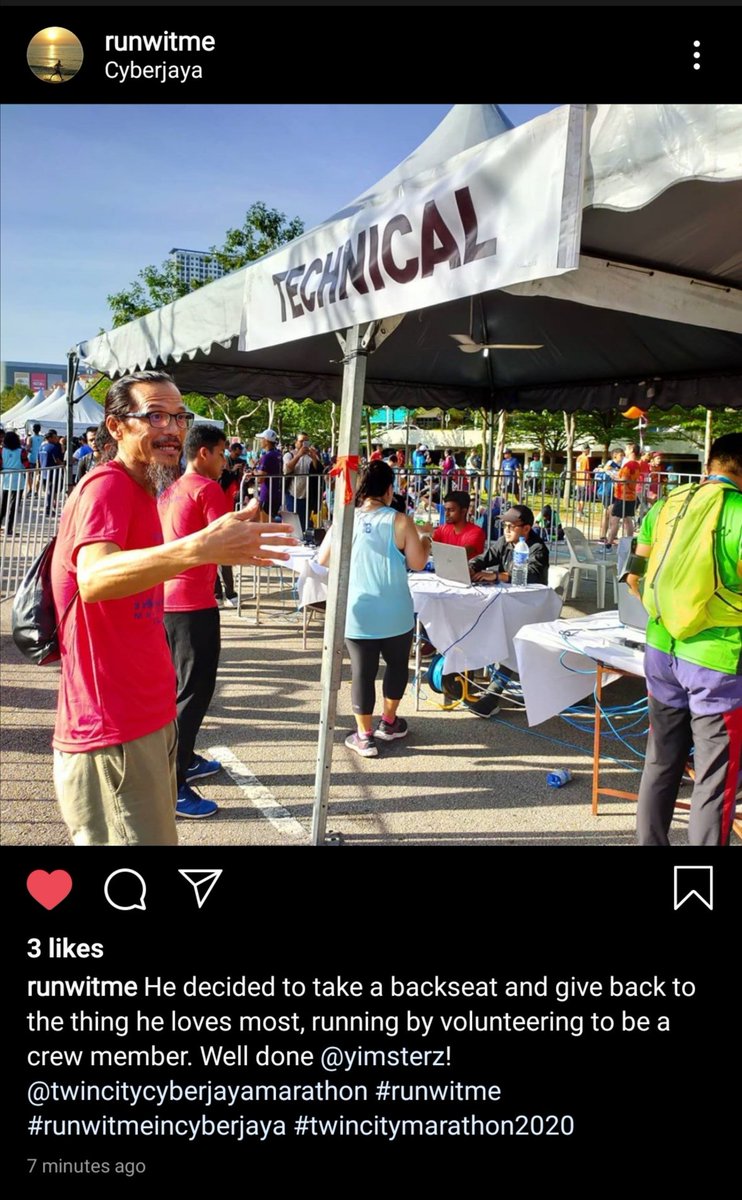 yimsterz's tweet photo. Race site at 12am. Work began. Not me running though but volunteering for #TwincityMarathon2020. Became the usher to print the timing slip. Making sure as little congestion possible and directing queues to 3 rows.
Today wasn't about me. It was all you runners.
📸 #runwitme https://t.co/pzWjOsxjVY