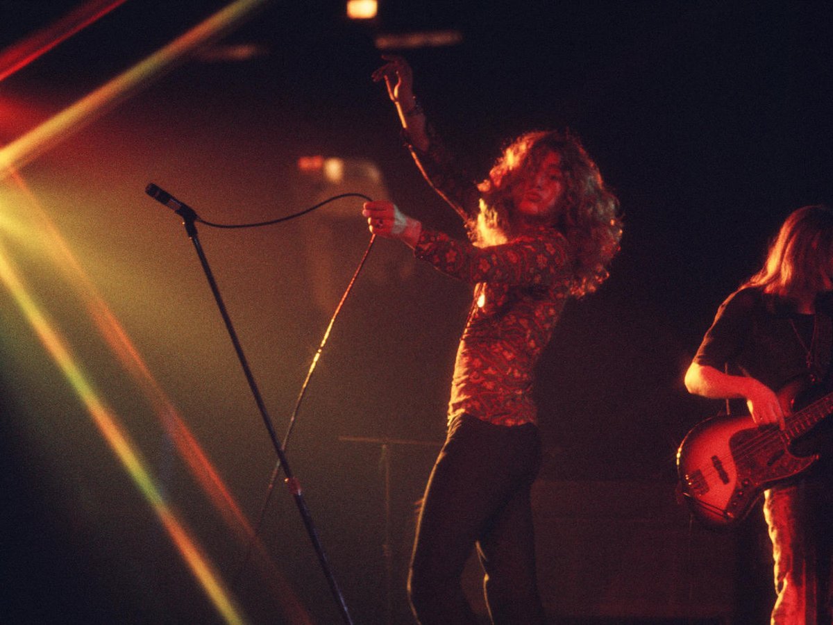 Led Zeppelin performing at Madison Square Garden, 1971. Photo by Walter Iooss Jr.