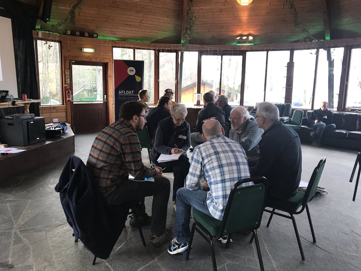 RYAScotland's tweet photo. Great discussions at the Development Gathering with @chanonrysc @loch_insh Loch Morlich SC, Lochaber YC, Loch Insh Monsters &amp; Plockton Small Boating Club #ryasdevelops https://t.co/qQvEASKcVl