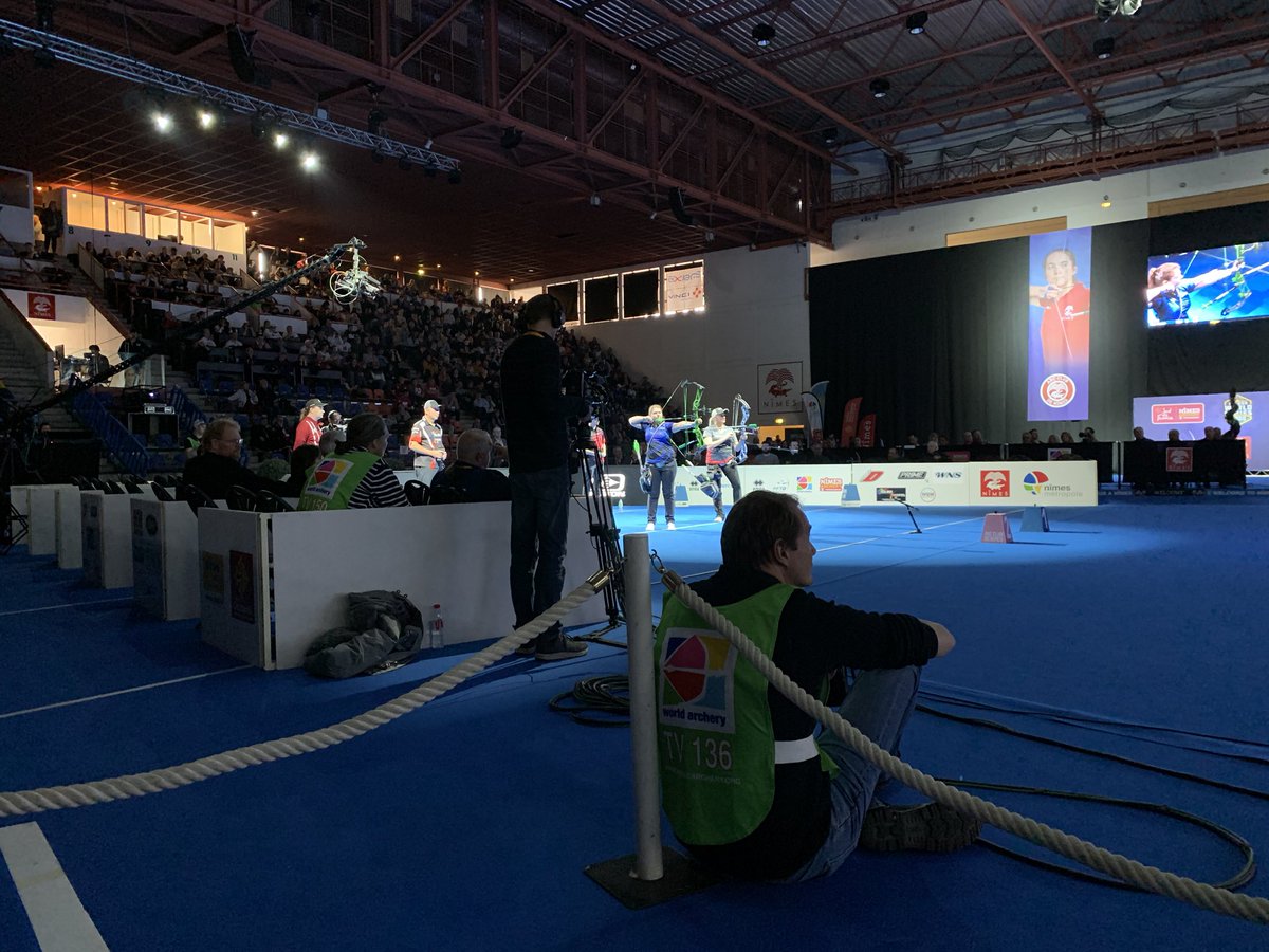 AnthonyArcheryA's tweet photo. En direct des finales du #suddelafrancenimesarcherytournament @worldarchery @FFTiralArc https://t.co/ELAVGAgsaB