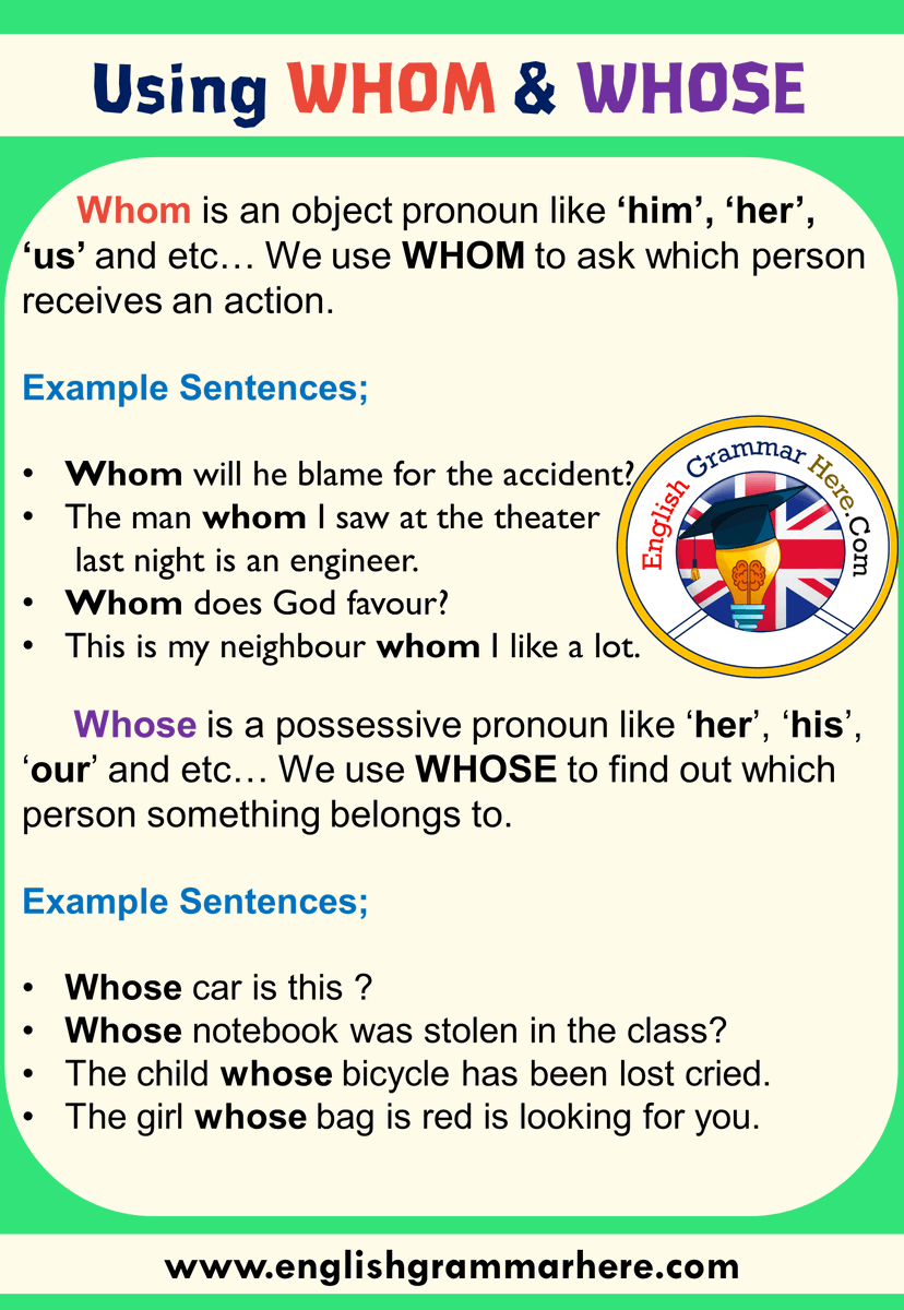 English Idioms on Twitter: "Whom should be used to refer to the