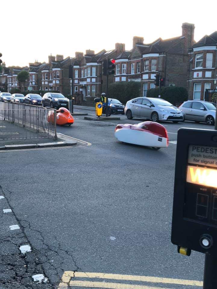 JohnWil89033175's tweet photo. Flying home with a mate #veloads #velomobile #outsideisfree #humanpowered #giro #fourwheelers#pukka #quattrovelo #velomobileworld #velomobiel.nl #youtuber #gofastorgohome #netherlands#dutch #instacycling #instabicycle_feature #milansl #rapido https://t.co/rJ2KIEgx7r