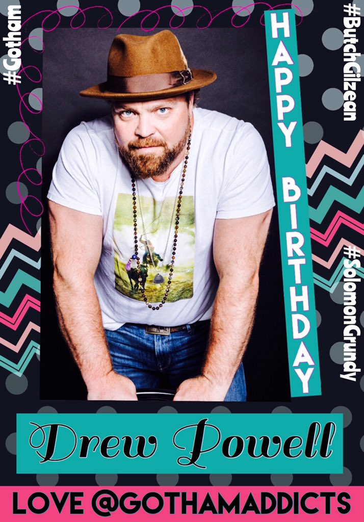 GothamAddicts's tweet photo. Please join all of us @GothamAddicts in wishing the super cool Drew Powell a very Happy Birthday!!! 🎁🎉🍾🎈🍰🎁🎉🍾🎈🍰 @Gotham @thedrewpowell #ButchGilzean #SolomonGrundy #HappyBirthday https://t.co/Bwn5Zdb3zu