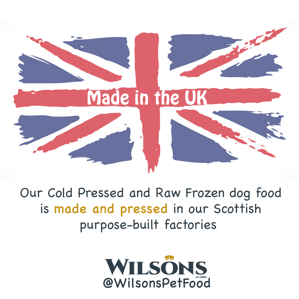 We're proud to be the only pet food company to produce both our #RawFrozen AND #ColdPressed #dogfood in the UK!

Not only that, but we source as many ingredients from local suppliers as possible, and all ingredients are 100% natural.

Find out more at wilsonspetfood.co.uk