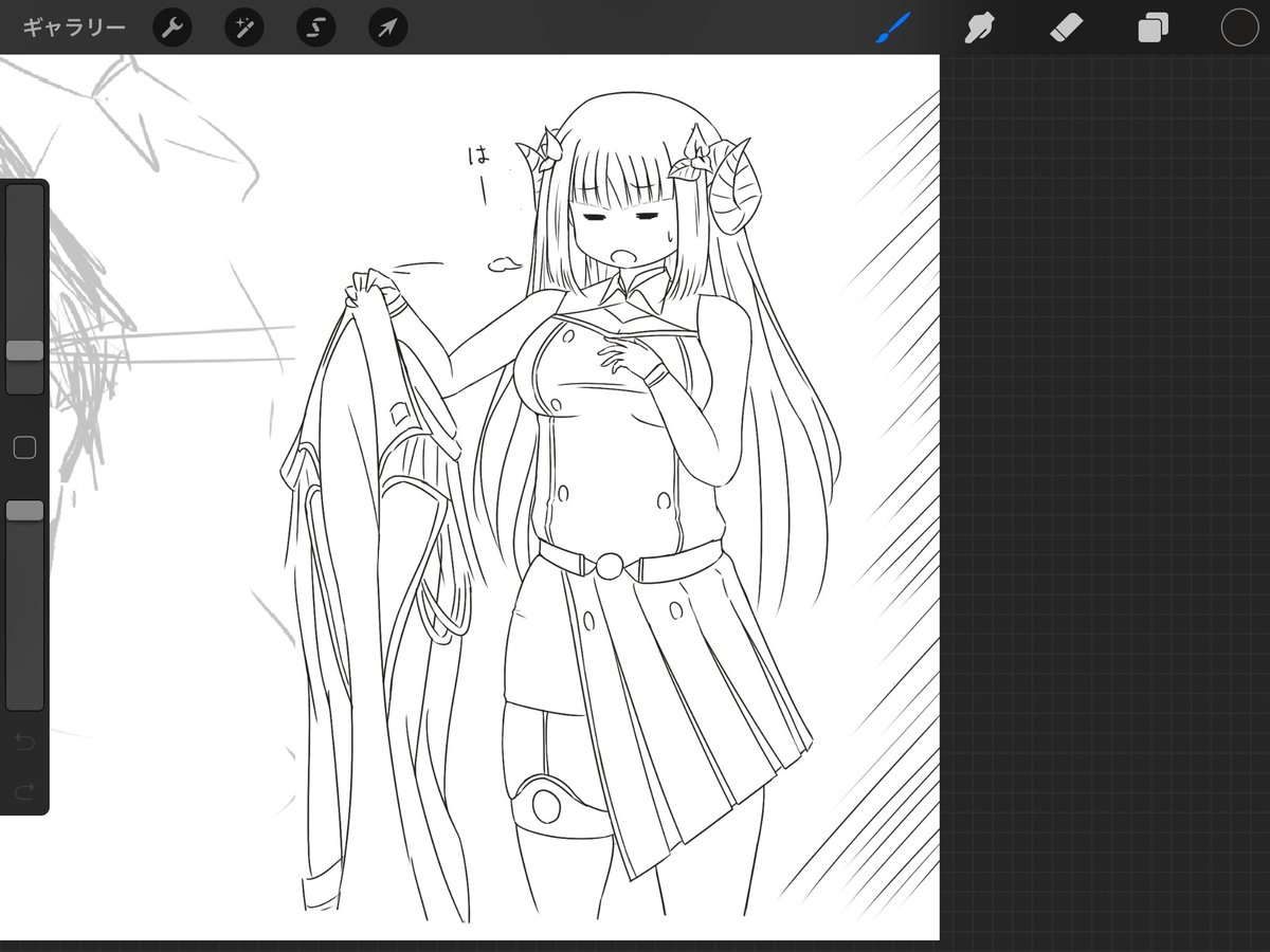その上着ちょっと描くの面倒なんで脱いでもらっていいすか? 