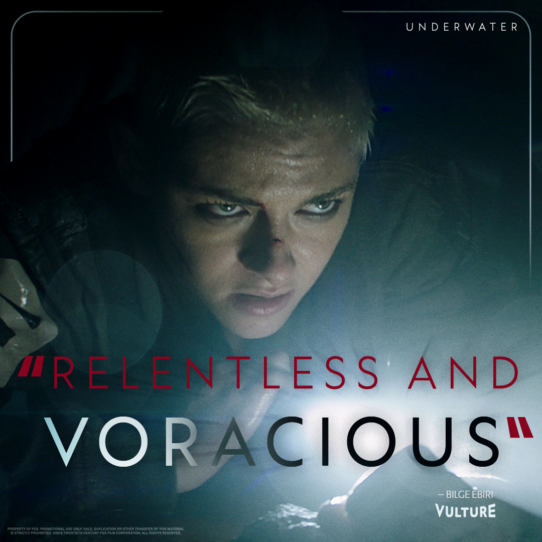 #Underwater will leave you gasping for air. See the movie now playing in theaters! Get tickets: fandango.com/Underwater