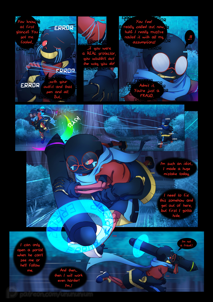 TheUnununium's tweet image. Another double page update for this month of #SomewhereElse is here! Enjoy! #templatesans #errorsans