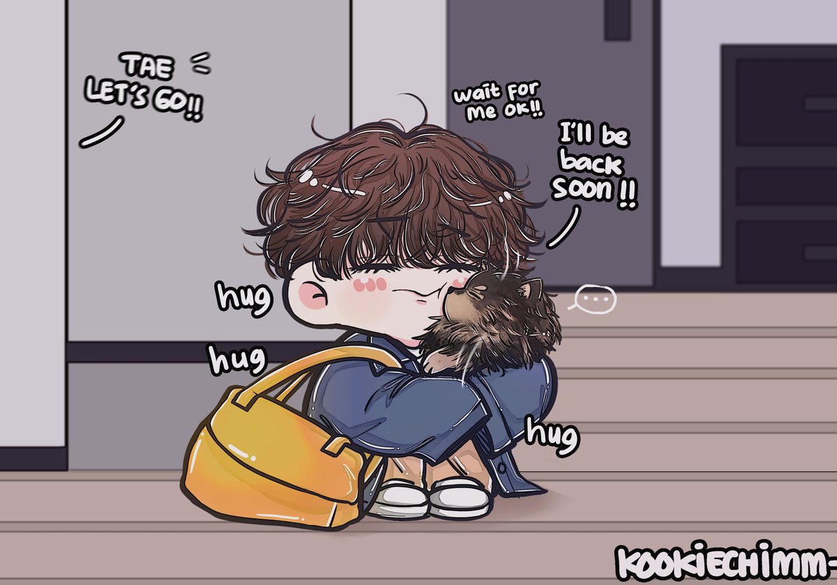 This is every time taetae leave tan at home..........ㅠㅠ *sobs*🐾 
#Taetae #yeontan #cutie #baby