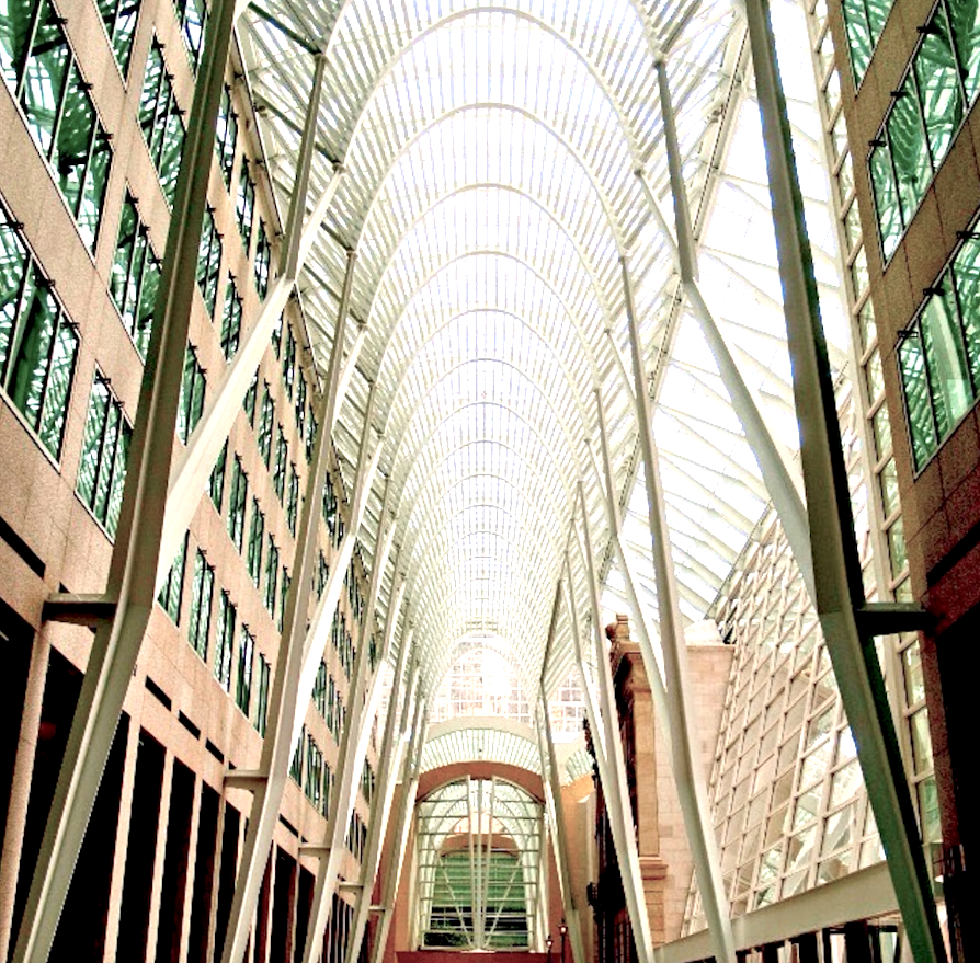CaseyDesignPlan's tweet photo. We are so lucky in Toronto to have this beautiful sculptural space by Santiago Calatrava at Brookfield Place. If you don’t know him, he is a Spanish architect, structural engineer, sculptor & painter known for, sculptural, organic forms. #SantiagoCalatrava #torontobuilding https://t.co/yo6pfXs4fo