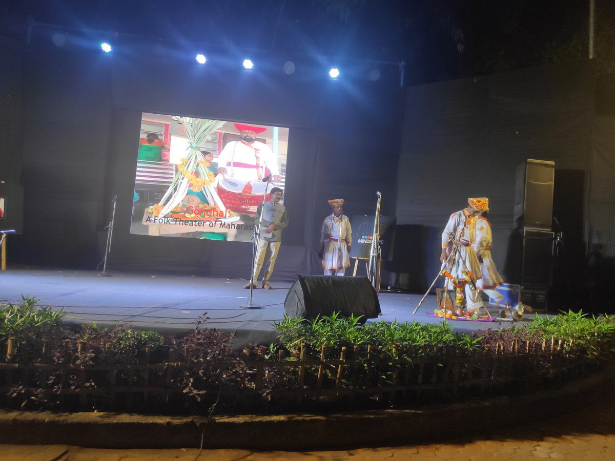 MindscapeFest's tweet photo. Dr Saheb Khandare on folk arts around the world, especially Gondhal, from Maharashtra. https://t.co/WGBAZ6XB6E