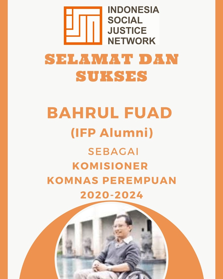 ISJNetwork's tweet photo. Selamat dan sukses utk Mas @cakfu atas amanahnya sbg komisioner @KomnasPerempuan Periode 2020-2024 
#isjn #SocialJustice #isjnnews https://t.co/6tZOnUverZ