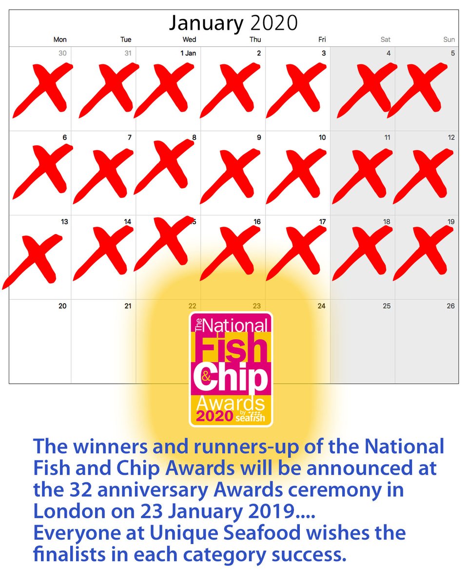 Unique Seafood wishes the finalists in each category of the National Fish and Chip Awards success. (we're counting down the days)
#fishfriday #seafooduk #fishnchips #seafish #eatmorefishhttps://www.facebook.com/uniqueseafoodltd/photos/a.168637906671296/1360066260861782/