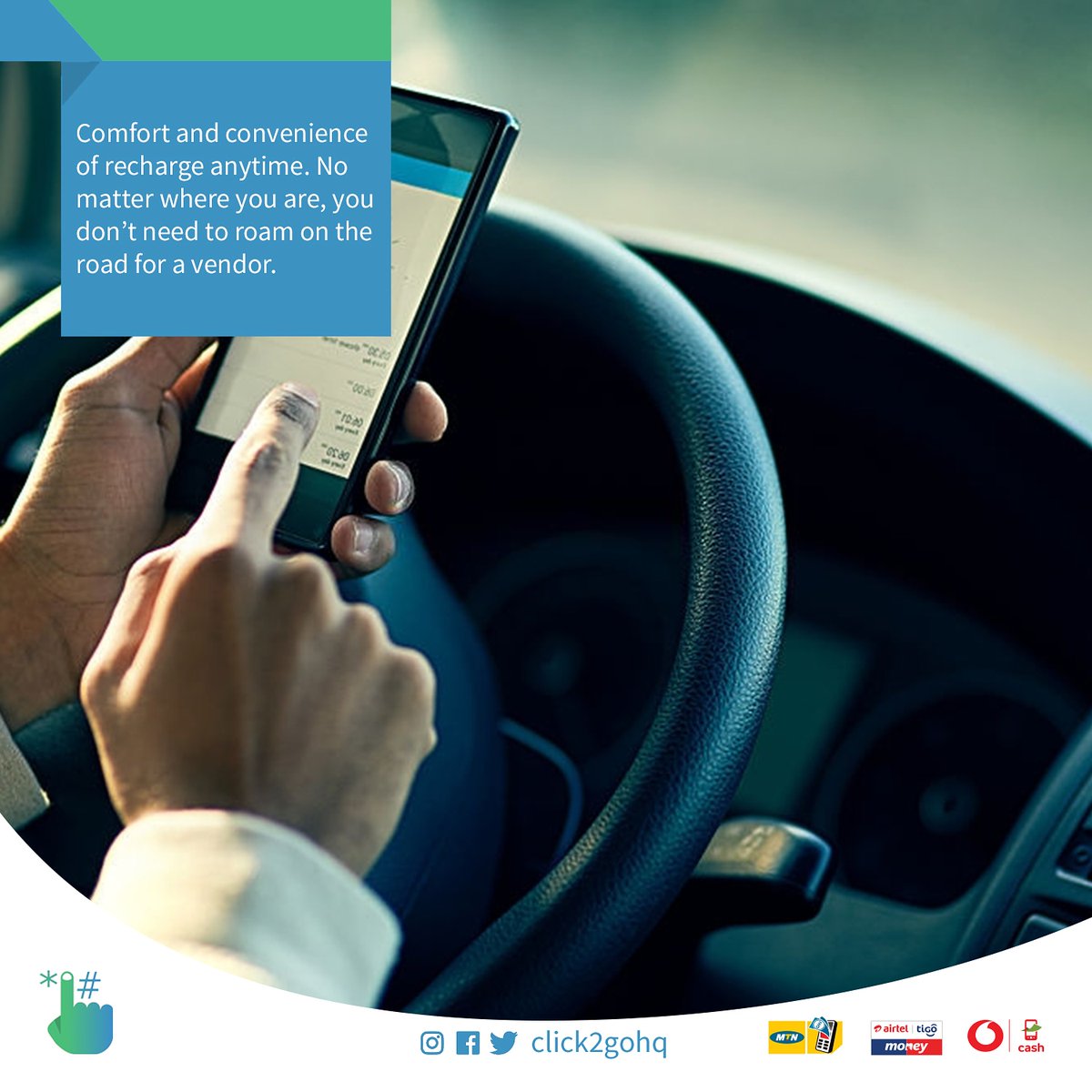 Click2GoHQ's tweet photo. Your location should not hinder you recharge anywhere.
Download #Click2Go on Google play now.
#livemadeeasy #security #secure #fast https://t.co/TIipMuGDFF