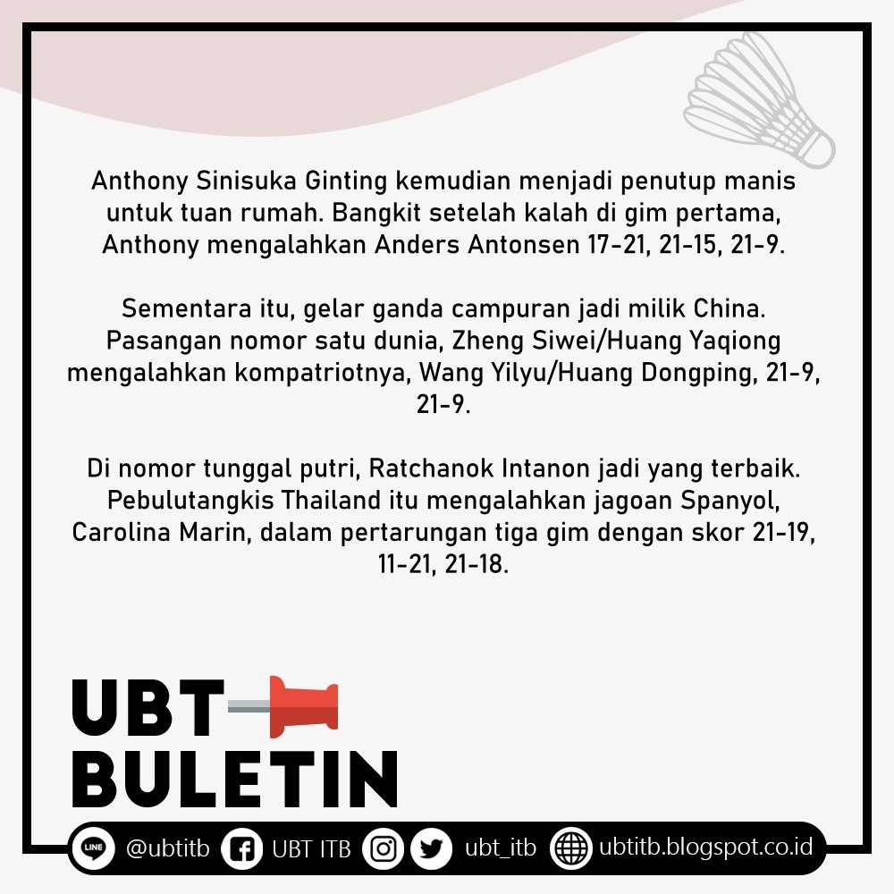 Unit BuluTangkis ITB tweet media