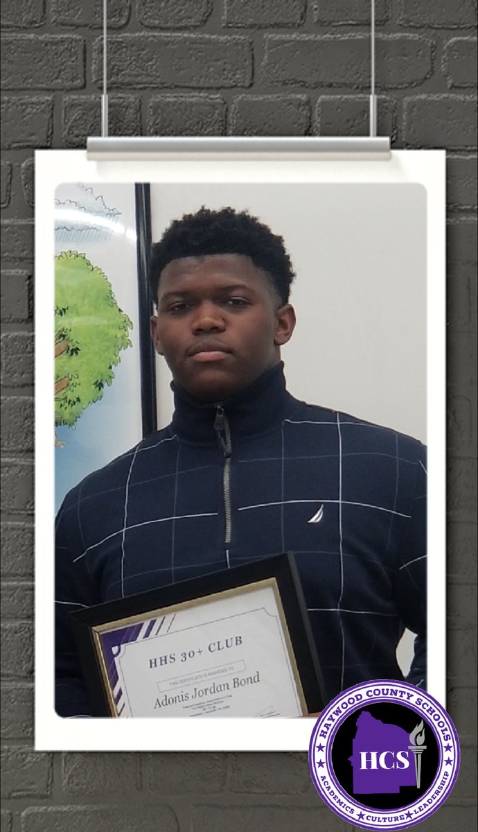 HaywoodSchools's tweet photo. Congratulations to @haywoodhigh's Adonis Bond! He is the newest member of the 30+ Club!
#OpportunityHaywood #CollegeCareerReady #readygraduate https://t.co/OdPqbxbzNQ