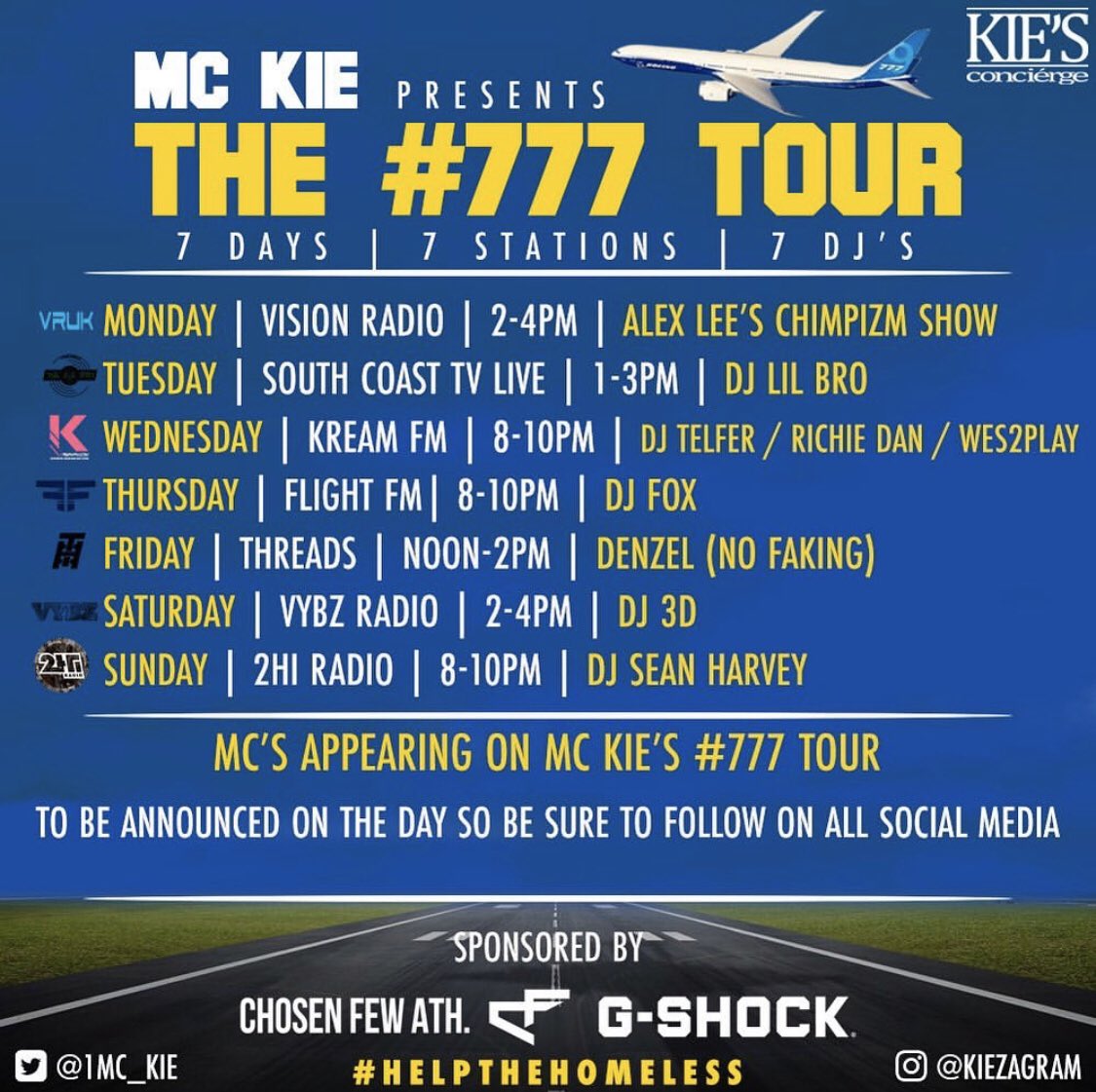 chimpizm's tweet photo. Proper excited to announce the legendary @1MC_KIE will again be joining me tomorrow on the one and only @chimpizm show as part of MC Kie’s #777 tour. We’ve got a big show planned so get locked 2pm on the big one @visionradiouk #UKG #UKGarage #Garage #MCKie #AlexLee #Chimpizm https://t.co/H1WDP121aS