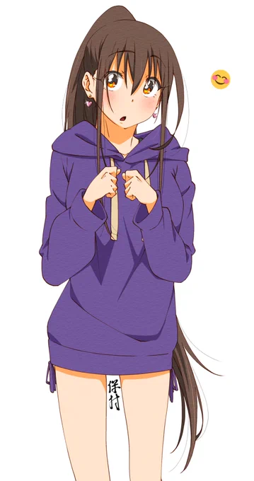 なんでもない子JK～ポニ子～
ちょっと見惚れているポニ子～! 