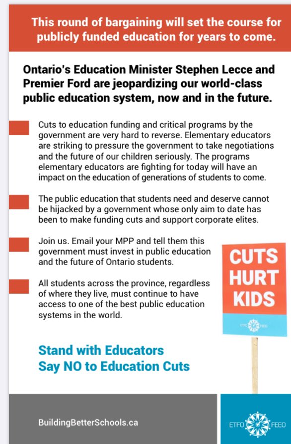 LaurelLiddicoat's tweet image. #StandWithEducators #CutsHurtKids #ETFOstrong