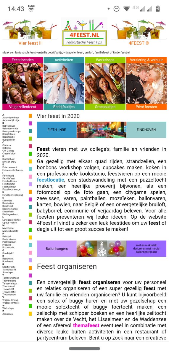 Eventsector's tweet image. Feest vieren? Feest organiseren? 4feest.nl #feest #event #uitje #feesten #events #uitjes #bedrijfsuitje #bedrijfsfeest #bedrijfsuitjes #feestlocatie #eventlocatie #feestlocaties #eventlocaties #jubileum #jubileumfeest #party  #kinderfeestje #feestje