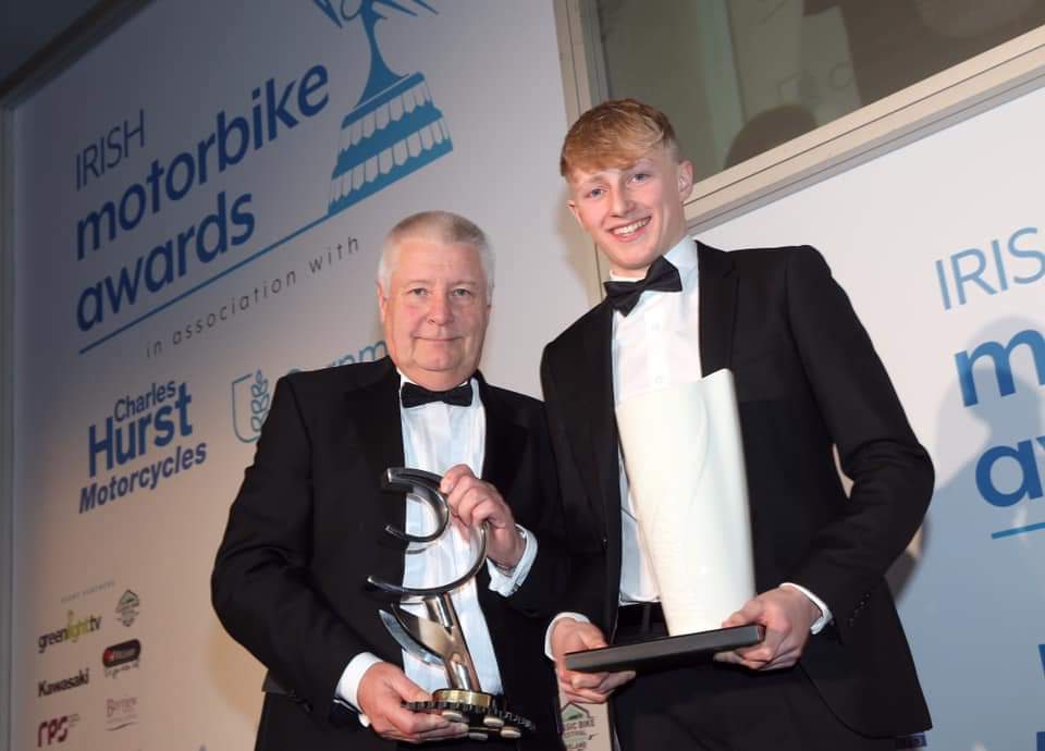 What a night at the Irish Motorbike Awards <a href="/BikeAwards/">Irish Motorbike Awards</a> Really happy to be awarded Young Rider of The Year for 2019. Big thank to all my sponsors for making it happen.✌️