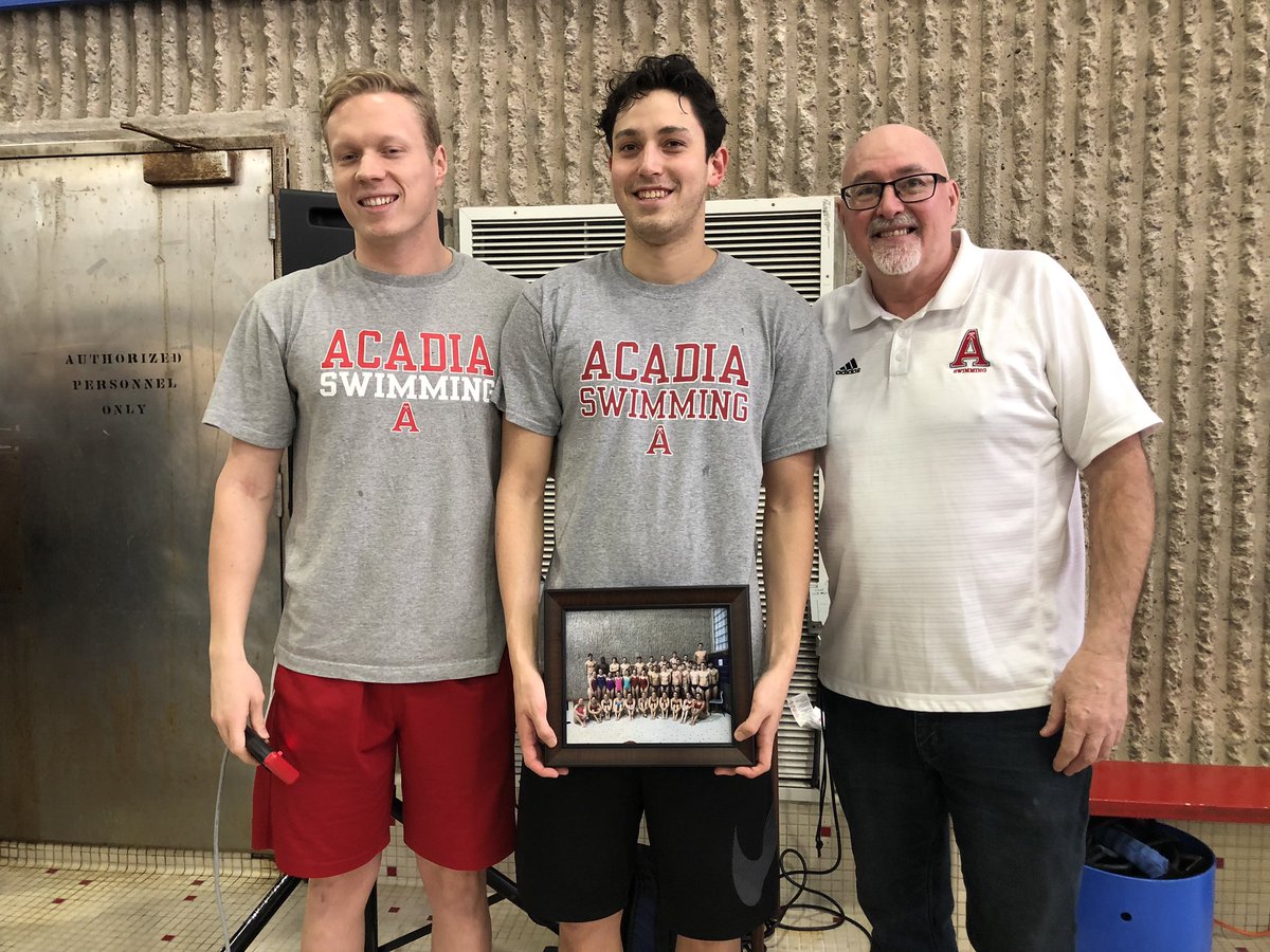 AcadiaAthletics's tweet photo. Today @AcadiaSwimming honoured three graduating swimmers.
.
❤️ Arielle Mersiadis-Carrier.
❤️ Brett Liem.
❤️ Jesse Avery.
.
Congratulations and best of luck in your future endeavours.
.
#AlwaysAnAxewoman #AlwaysAnAxeman #GoAcadiaGo https://t.co/0SxJ2Qa9jG