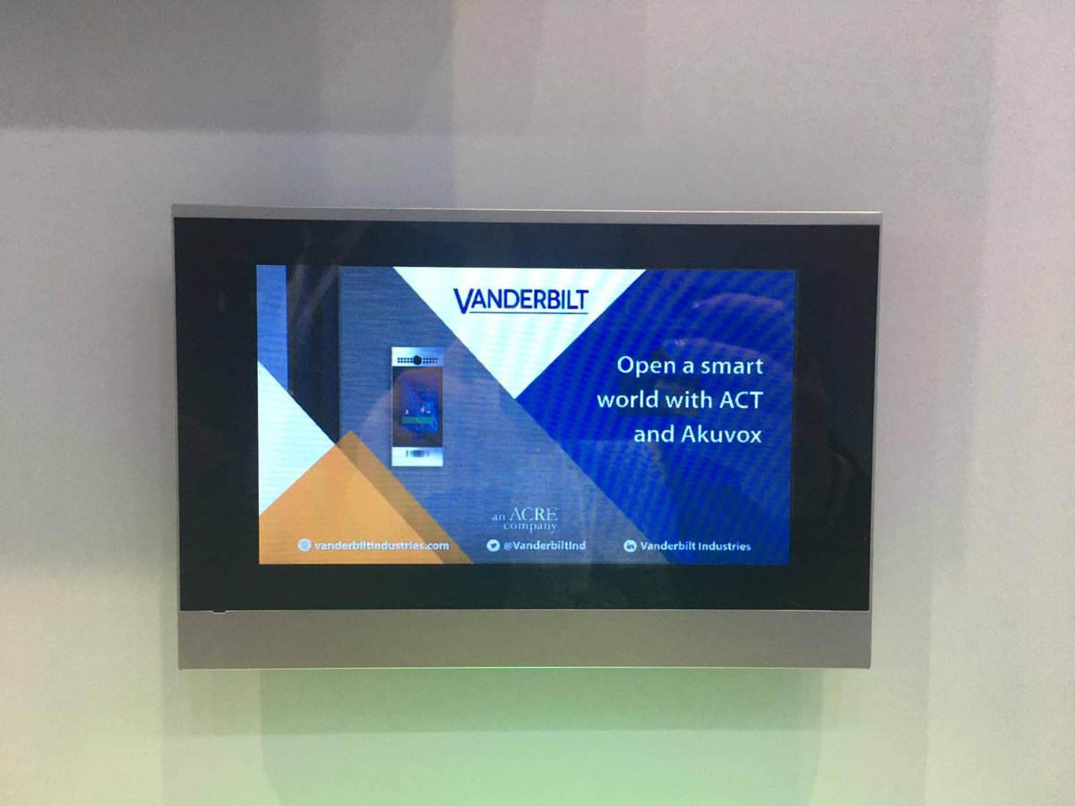 VanderbiltInd's tweet photo. #AccessControl #ACT365 #CloudAccessControl #SecureCardReading #BluetoothTechnology #ACTenterprise #Biometrics #FingerprintReaders #Akuvox #DoorEntryPhone #ACTaccessControl at Stand S1-C19 @IntersecExpo https://t.co/wVw7mQDBeG