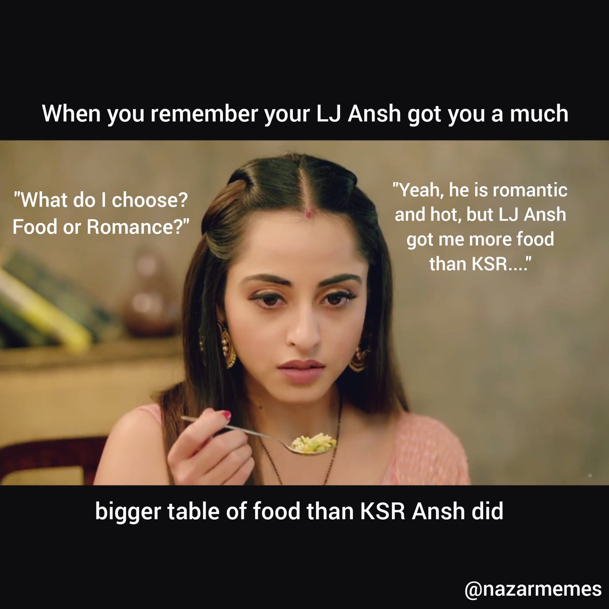 nazarmemes's tweet photo. Oh no. 😂
#Starplus #PiAnsh #Pia #Ansh #NiyArsh #Nazar #Nazarmemes #Dayan #Daivik #Davansh #3Ds #Memes #Supernatural #NiyatiFatnani #HarshRajput https://t.co/a4aUUOPetv
