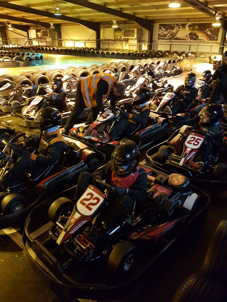 StEdsBoarding's tweet photo. Saturday evening racing for the boys @karting. Can't wait to come back! #teamsportfun #iloveboarding https://t.co/02vQ2RjUf9