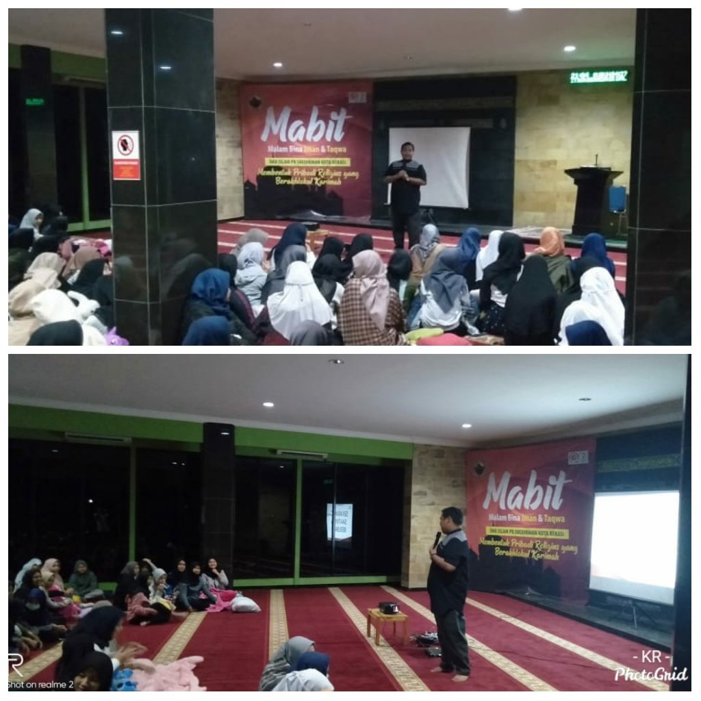 Mabit bersama pelajar millenials SMA Islam PB Soedirman Bekasi.. Alhamdulillah. Maa syaa Allah tabarokallaah 🙏🏻😊