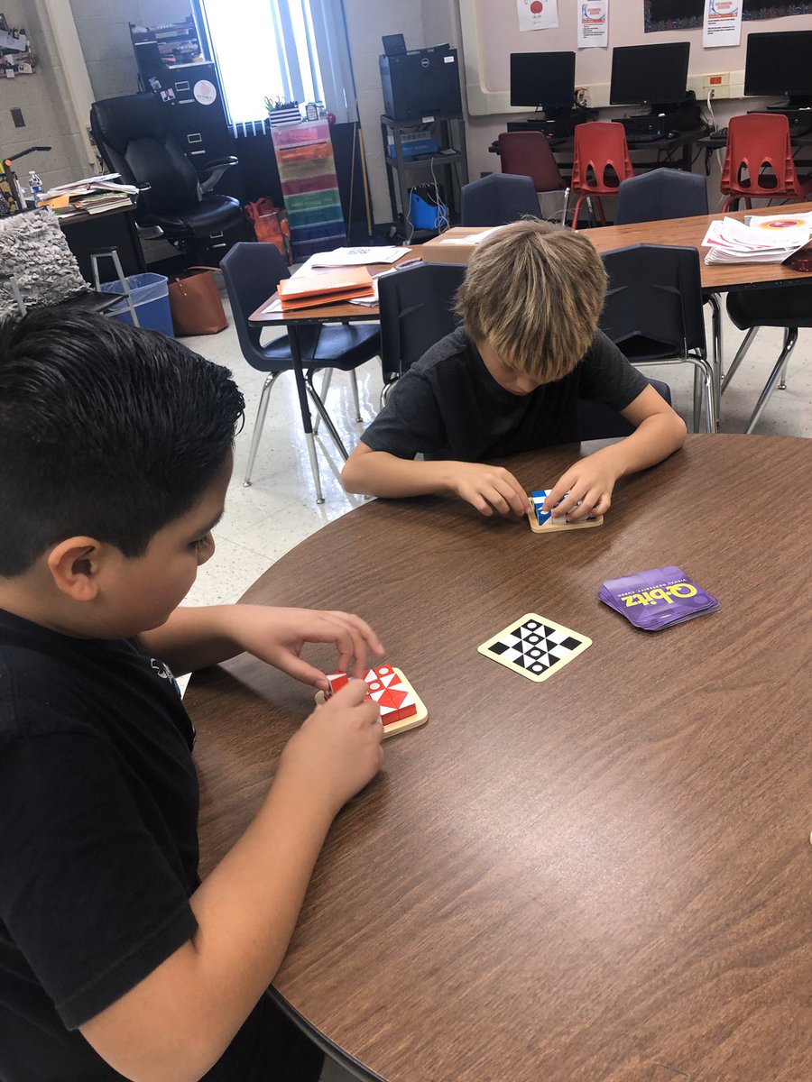 MrsSappGT's tweet image. Enrichment groups practiced visual dexterity with @MindWareToys Q-Bitz games. Spatial sense and problem solving skills being used in a  fun (and sometimes competitive 😂) way! @NISDPowell @NISDGTAA #qbitz #visualdexterity