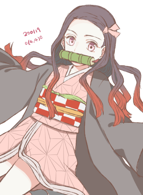 Sime💛さんがTwitterに投稿した竈門禰豆子(鬼滅の刃)のイラスト。