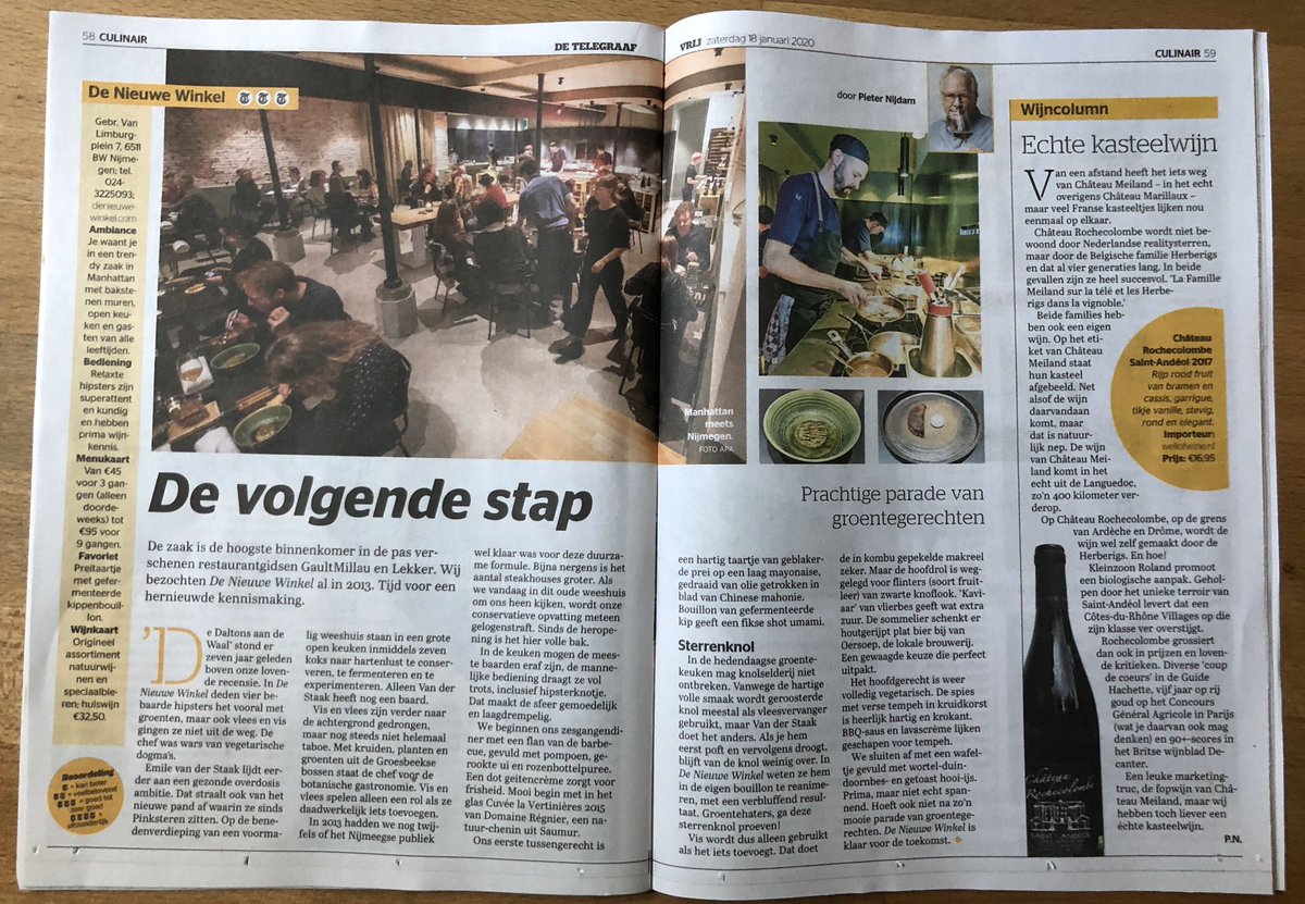 Mooie woorden van Pieter Nijdam in de <a href="/Telegraaf/">De Telegraaf</a>. “Prachtige parade van groentegerechten”. #recensie