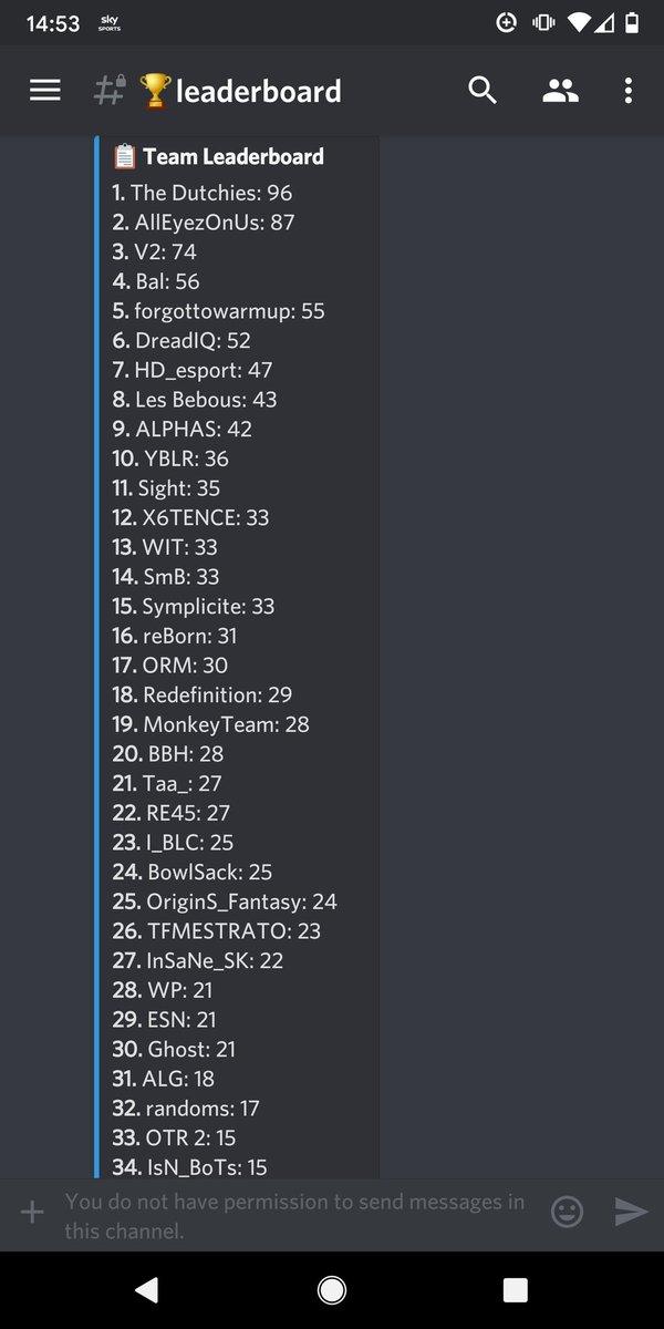 ItsSteLaidz's tweet photo. Currently sat at 6/100 after the First round of games. Second round in the @ScrimCup is tonight. Let's go 💪🏻

As usual, I'll be running with the @DreadIQ boys @OwOxP and @AaronAgar3 

Hopefully we can get some W's and move up that leaderboard. 🏆

#DreadIQ
#ControlTheUnderground https://t.co/ZxnbtMQ9bd