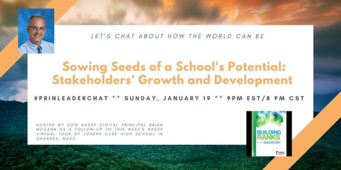 casehighprinc's tweet photo. ONE HOUR AWAY ==> 2018 @NASSP Digital PoY .@casehighprinc follows-up on this past week’s virtual of tour of @JosephCaseHS thru the lens of #BuildingRanks Human Capital Management. Join us for an enlightening & lightening 30-minute #PrinLeaderChat at 9 pm EST / 8 CST https://t.co/siipfp0LzH