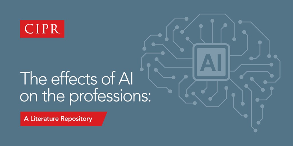 #AIinPR The Effects of AI on the Professions: A Literature Repository