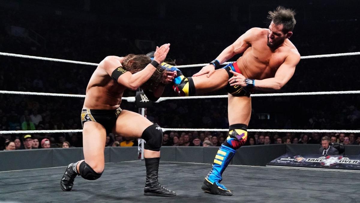 Planeta_Wrest's tweet photo. El equipo de Planeta Wrestling ha decidido que Johnny Gargano vs. Adam Cole ha sido la rivalidad del año 2019 #WWE #NXT #PremiosPW https://t.co/sObMx7i5Jq