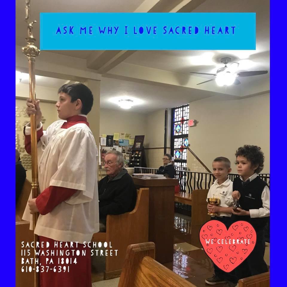 sacredheartbath's tweet photo. SHS celebrates Mass every Fri at 8:30. Our school begins and ends everyday in prayer. Students celebrate confession in schedule but have opportunity every morning. We pray the Angelus together at lunch, take time to pray the Rosary, and participate in a 40 Hours. #shrocks https://t.co/dFLxtWh4hp