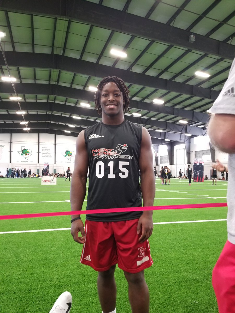 Thank you <a href="/NextLevelD1/">Next Level Athlete</a> <a href="/dctf/">Dave Campbell's — TexasFootball.com</a> for the invite. Excited for the opportunity today to show everyone how bad I want to play at the next level. Thank you Coach Gideon and <a href="/GPowersScout/">Greg Powers 🏟️</a>