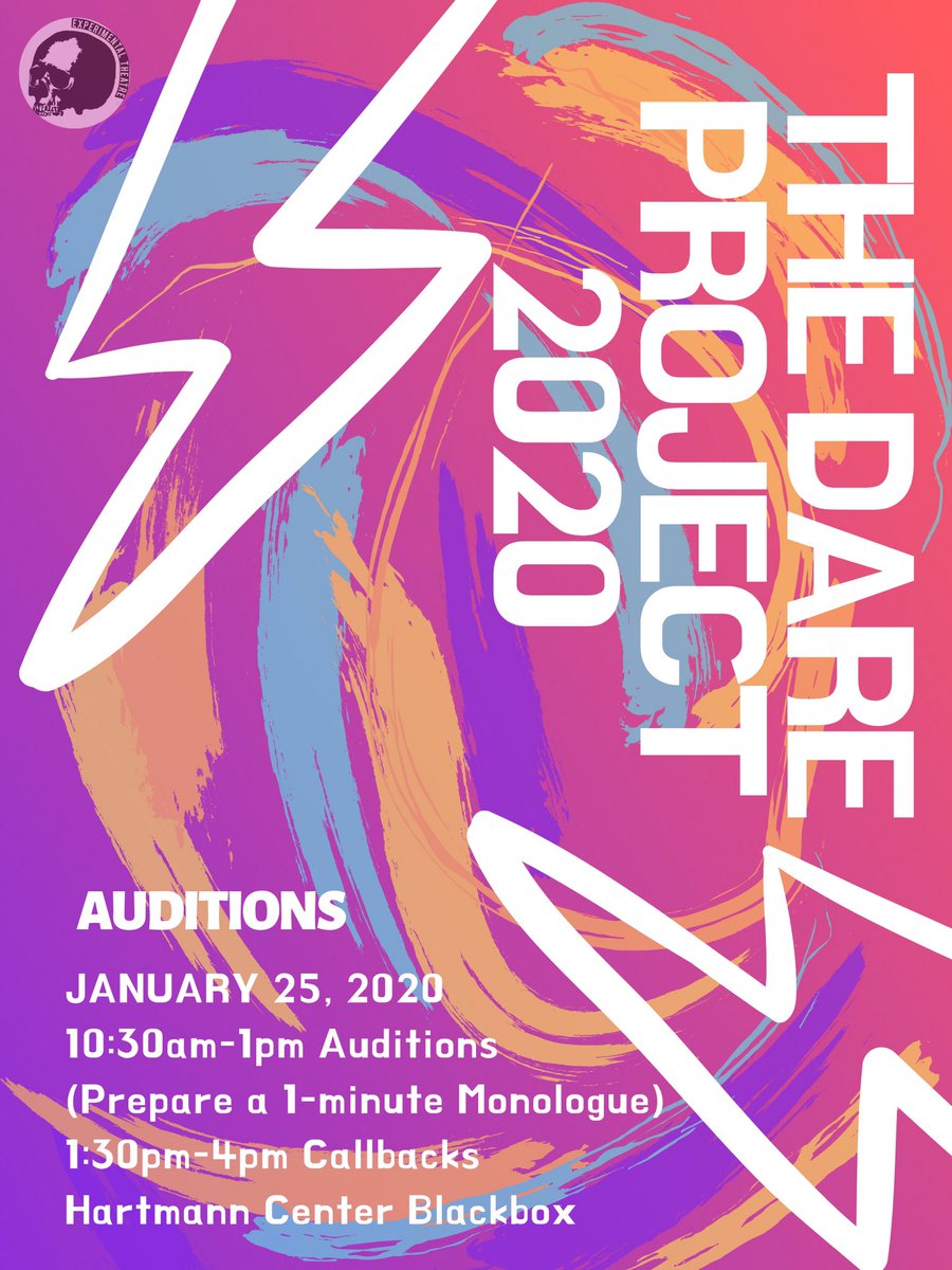 bradleyumet's tweet photo. Auditions for the 2020 Dare Project are THIS Saturday! Bring your friends! https://t.co/q4gi2RrEaD