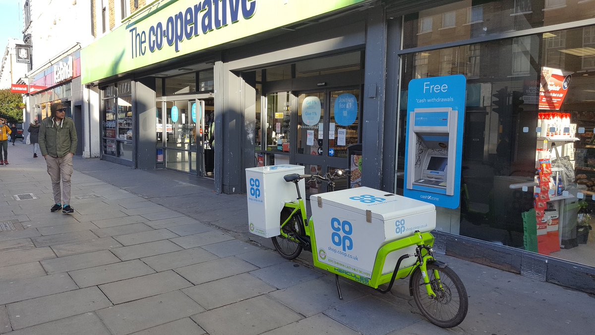 E-bike home delivery from Co-op at 504-506 Harrow Road in Maida Hill
