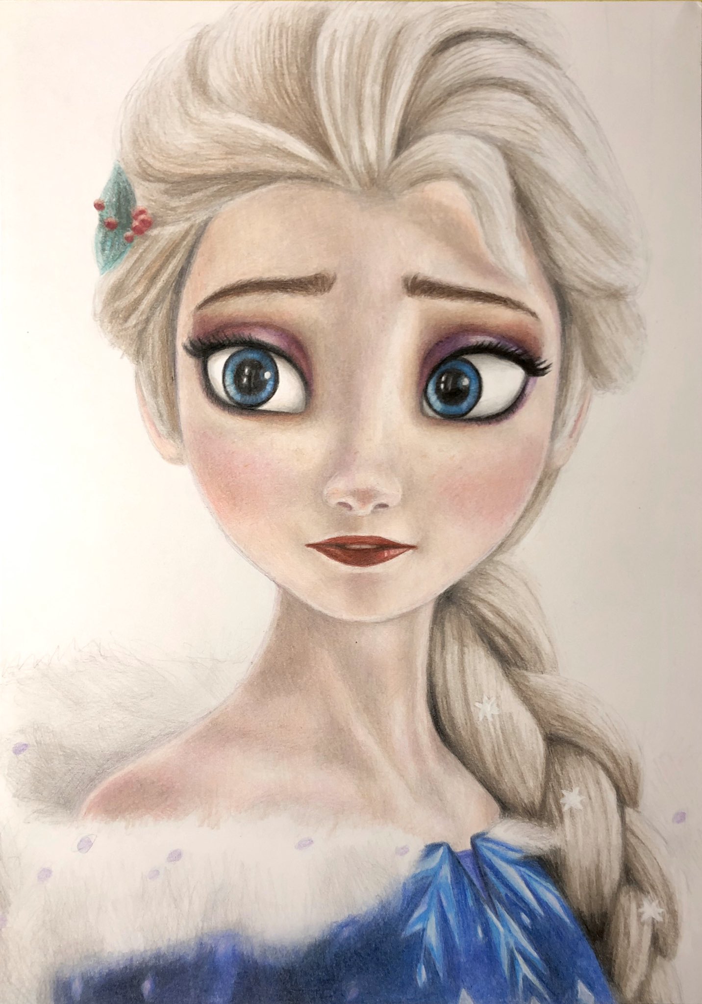 Elsa Drawing Tutorial  How to draw Elsa step by step
