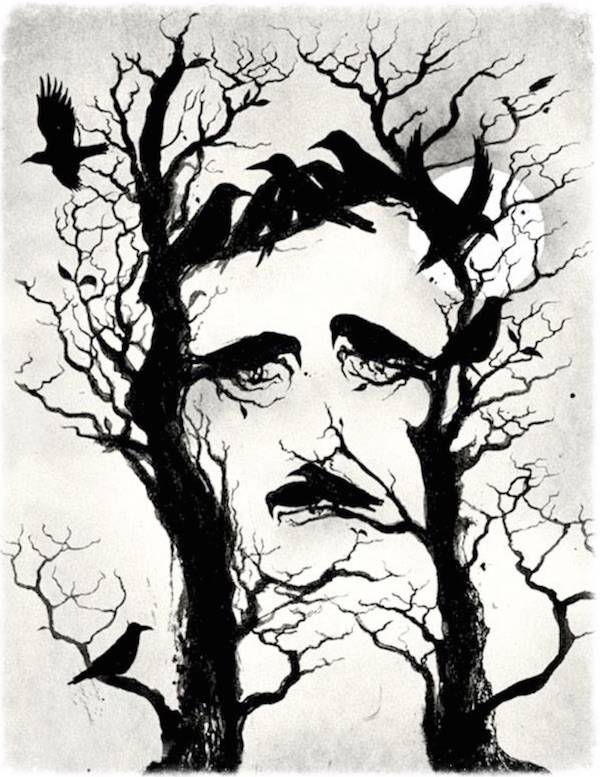 Poe by Carlo Giambarresi 
#EdgarAllanPoe #horror #art