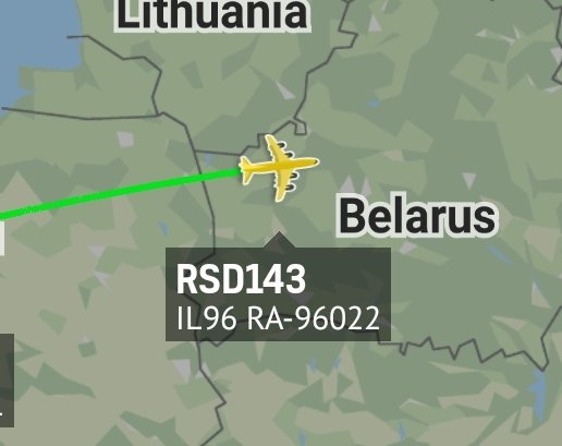 is_keelu's tweet photo. Russia State Transport Company 
Ilyushin Il-96-300PU 

#RSD111 RA-96021 Hex157715
Spotted over #Poland 

#RSD143 RA-96022 Hex157716
Spotted over #Belarus

#AirPutin https://t.co/cXD7L4rncS
