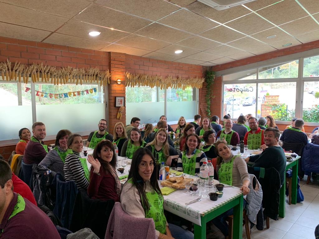 ASBelementary's tweet photo. The @ASBelementary staff enjoyed this afternoon's #Calçotada, one of our favorite events of the year. https://t.co/ofo5mPseMV