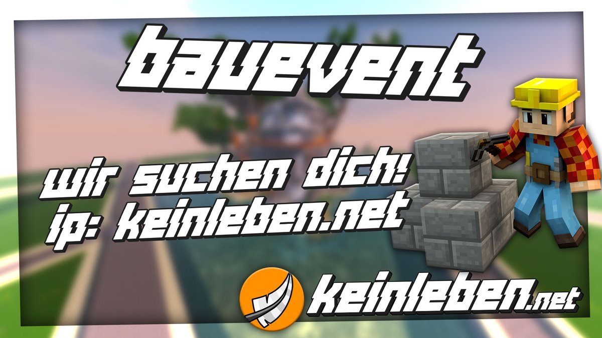 ⚠️ INFORMATION ⚠️

Wir suchen Unterstützung in unserem Bauteam!
Du kannst bauen und möchtest Vorbauen? 😇

Dann joine jetzt auf KeinLeben.net (1.12.2 - 1.15)! 🥰

^Leon aka. <a href="/ShortByteYT/">Leon - ShortByte 🦦</a>