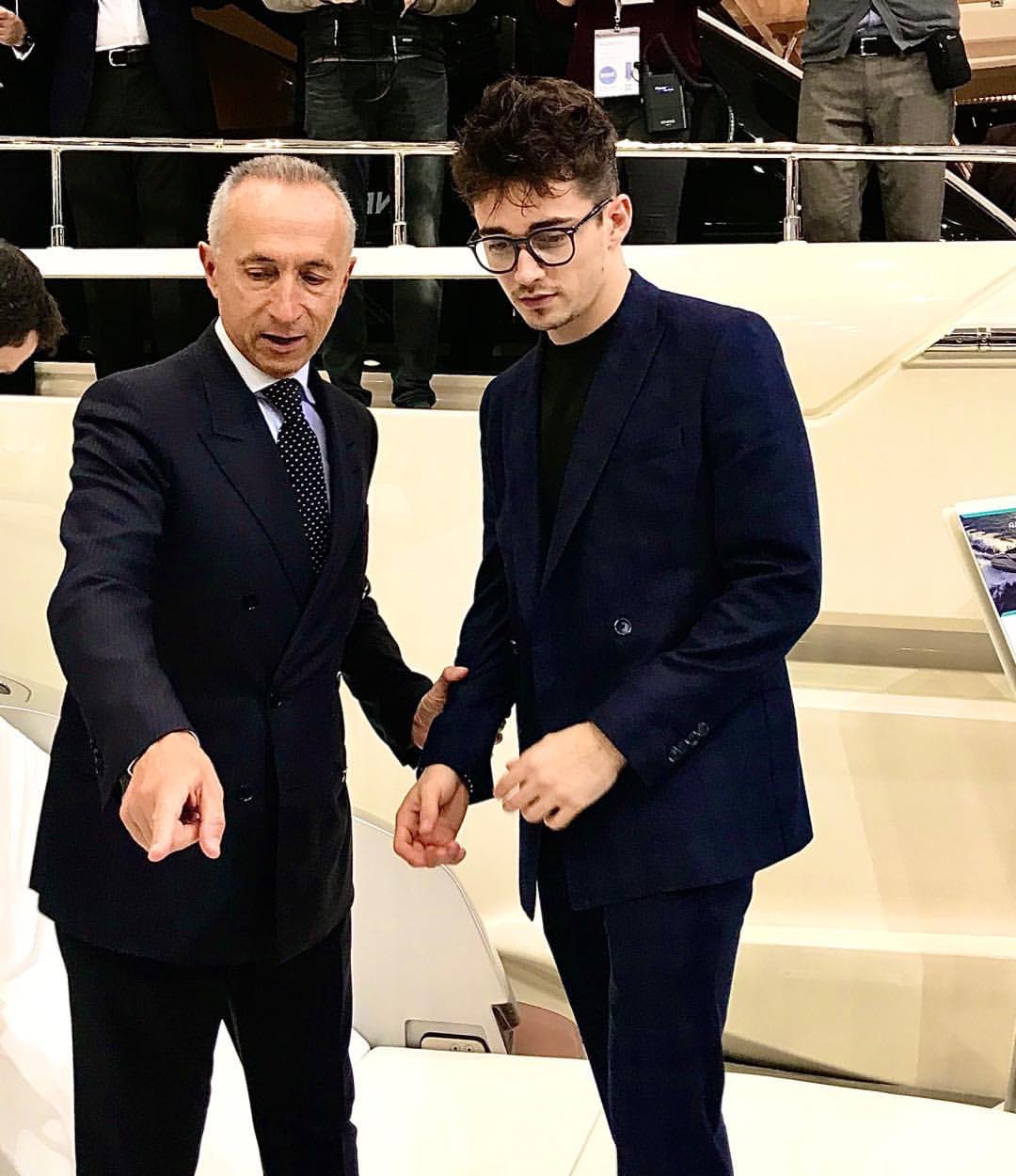Photos and video: Charles Leclerc with 'Riva Yacht' and Ferretti Group