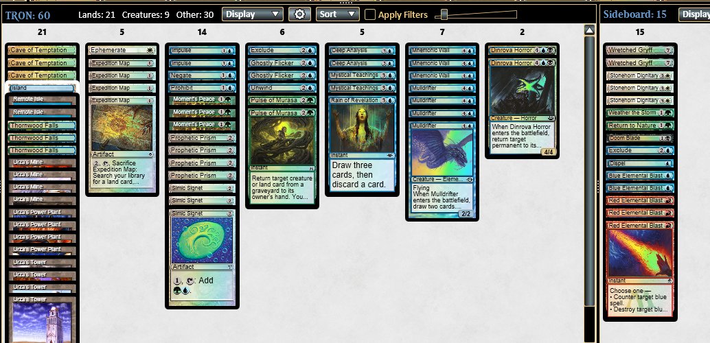 VVolare92's tweet photo. 1st Trophy in new season. Happy with cutting Weather the Storm from the main, instead trying out 2nd Pulse (felt great in grindy MU). Still not sure about Rain of Revelation. Till next time #mtgpauper https://t.co/wAYtsXenjG